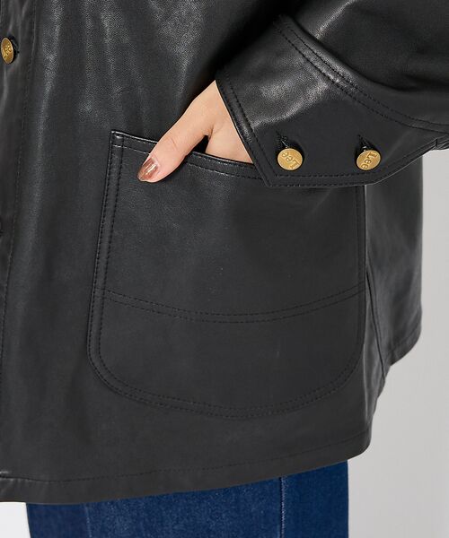 ABAHOUSE / アバハウス レザーブルゾン・ジャケット | 【LEE/リー】LOCO JACKET レザー カバーオール ジャケット / ユ | 詳細13