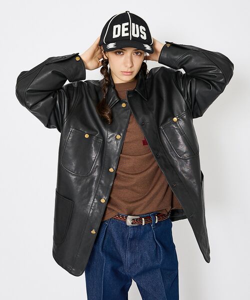 ABAHOUSE / アバハウス レザーブルゾン・ジャケット | 【LEE/リー】LOCO JACKET レザー カバーオール ジャケット / ユ | 詳細16