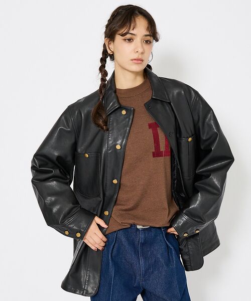 ABAHOUSE / アバハウス レザーブルゾン・ジャケット | 【LEE/リー】LOCO JACKET レザー カバーオール ジャケット / ユ | 詳細2