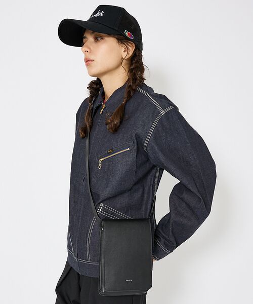 ABAHOUSE/アバハウス 【YArKA/ヤーカ】 real leather box flap should ブラック F