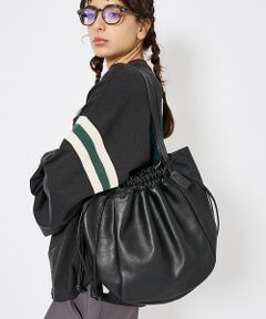 ABAHOUSE / アバハウス トートバッグ | 【ARUTEMIKA / アルテミカ】 レザー ギャザートートバッグ/ユニセック