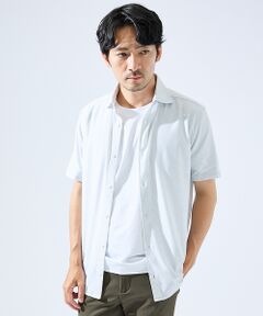 ABAHOUSE / アバハウス シャツ・ブラウス | 【形状安定性 / 伸縮性】トリコットストライプ 半袖シャツ