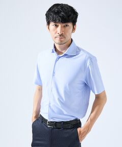 ABAHOUSE / アバハウス シャツ・ブラウス | 【形状安定性 / 伸縮性】トリコットストライプ 半袖シャツ