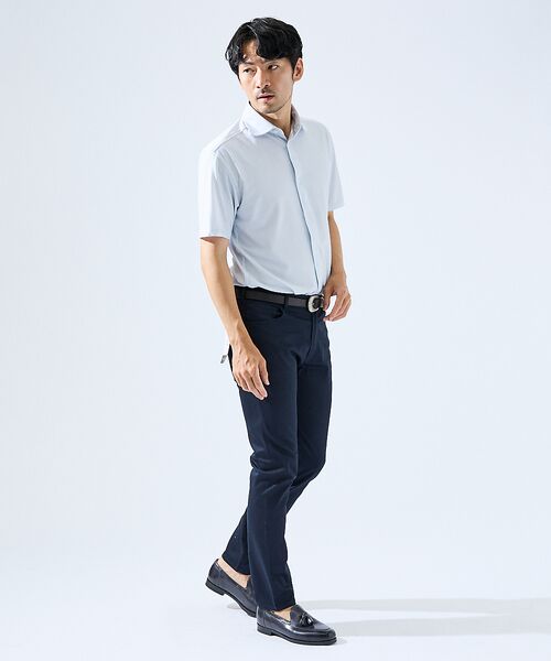 ABAHOUSE / アバハウス シャツ・ブラウス | 【形状安定性 / 伸縮性】トリコットストライプ 半袖シャツ | 詳細2