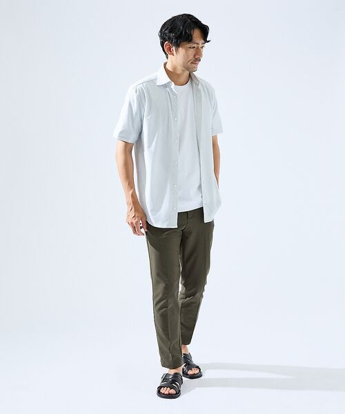 ABAHOUSE / アバハウス シャツ・ブラウス | 【形状安定性 / 伸縮性】トリコットストライプ 半袖シャツ | 詳細5