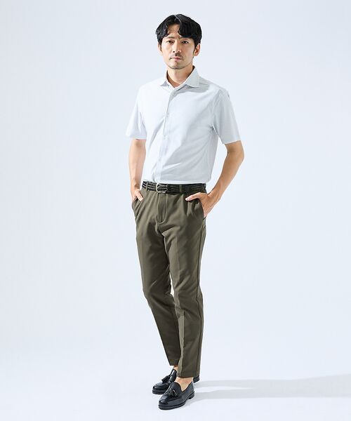 ABAHOUSE / アバハウス シャツ・ブラウス | 【形状安定性 / 伸縮性】トリコットストライプ 半袖シャツ | 詳細6