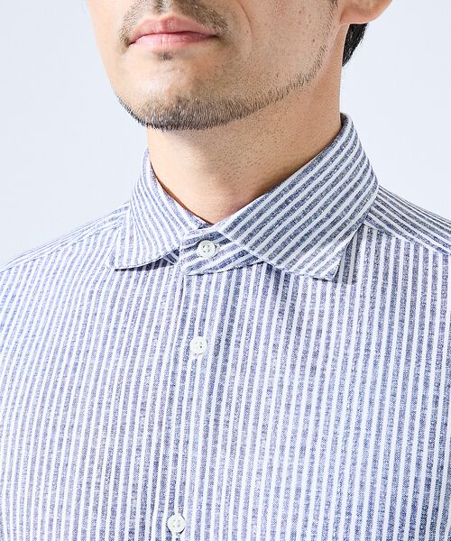 ABAHOUSE / アバハウス シャツ・ブラウス | 【形状安定性 / 伸縮性】トリコットストライプ 半袖シャツ | 詳細19
