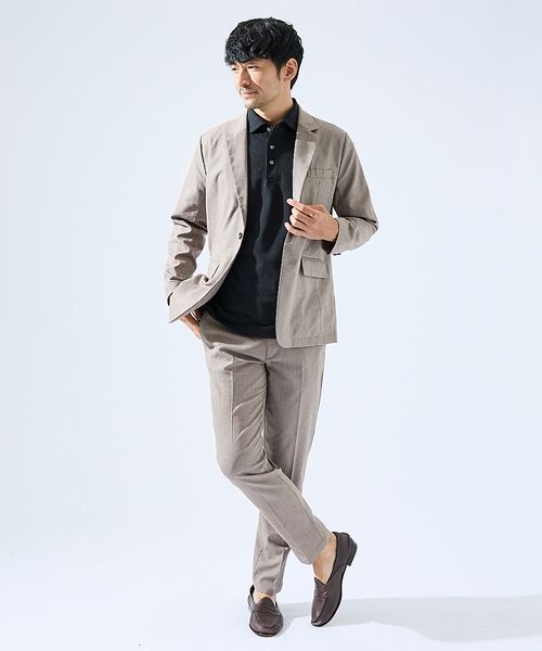 ABAHOUSE / アバハウス スラックス・ドレスパンツ | 【セットアップ対応】吸水速乾 リネンライク スラックス パンツ | 詳細3