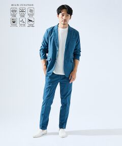 ABAHOUSE / アバハウス テーラードジャケット | 【上下2点セット/セットアップ対応】吸水速乾 リネンライク セットアップ / ス