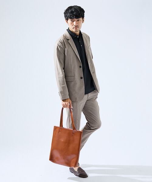 ABAHOUSE / アバハウス テーラードジャケット | 【上下2点セット/セットアップ対応】吸水速乾 リネンライク セットアップ / ス | 詳細3