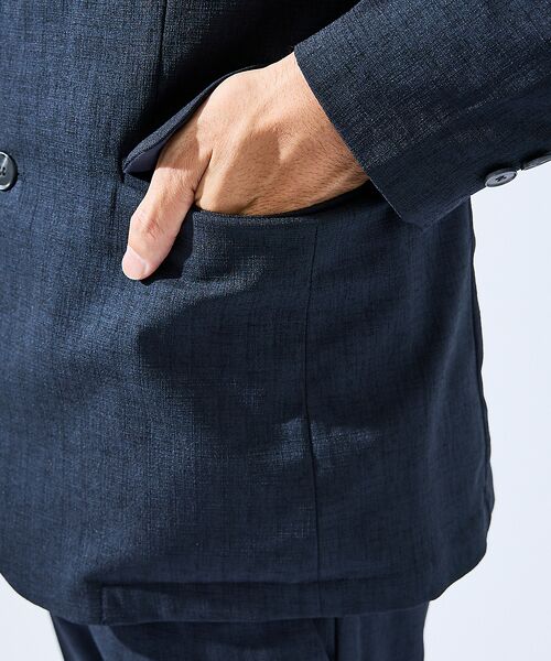 ABAHOUSE / アバハウス テーラードジャケット | 【上下2点セット/セットアップ対応】吸水速乾 リネンライク セットアップ / ス | 詳細12
