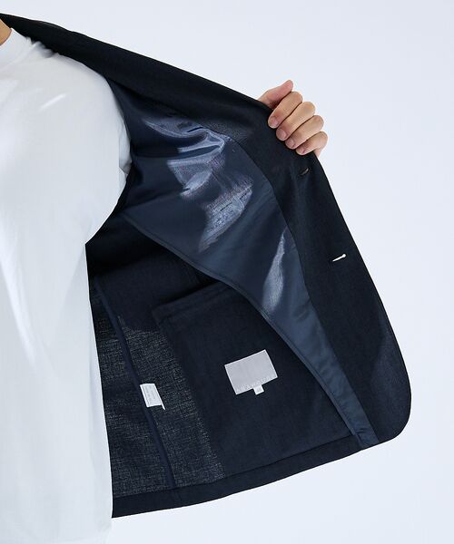 ABAHOUSE / アバハウス テーラードジャケット | 【上下2点セット/セットアップ対応】吸水速乾 リネンライク セットアップ / ス | 詳細15