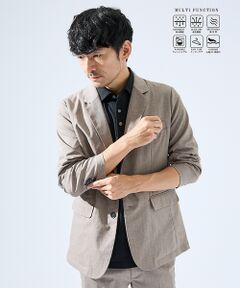 ABAHOUSE / アバハウス テーラードジャケット | 【セットアップ対応】吸水速乾 リネンライク  ジャケット / サマージャケット