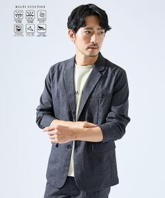 ABAHOUSE / アバハウス テーラードジャケット | 【セットアップ対応】吸水速乾 リネンライク  ジャケット / サマージャケット