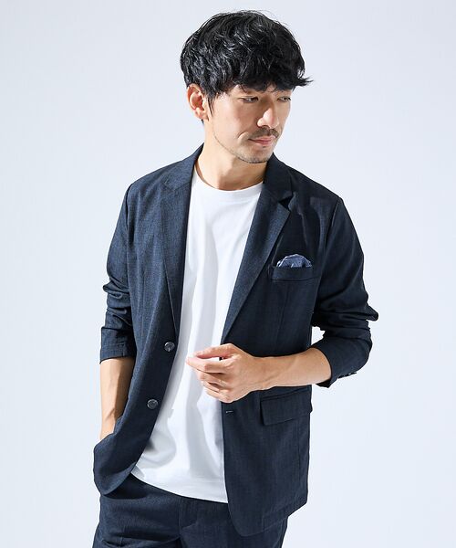 ABAHOUSE / アバハウス テーラードジャケット | 【セットアップ対応】吸水速乾 リネンライク ジャケット / サマージャケット | 詳細17