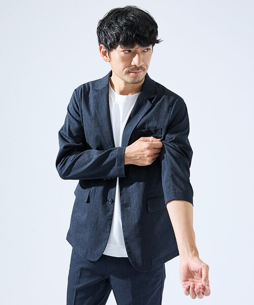 ABAHOUSE / アバハウス テーラードジャケット | 【セットアップ対応】吸水速乾 リネンライク ジャケット / サマージャケット | 詳細18