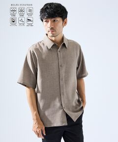 ABAHOUSE / アバハウス シャツ・ブラウス | 【セットアップ対応】吸水速乾 リネンライク 半袖シャツ
