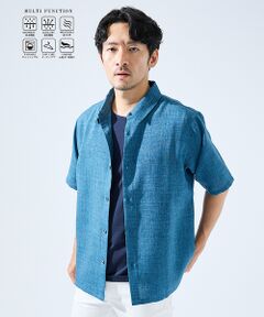 ABAHOUSE / アバハウス シャツ・ブラウス | 【セットアップ対応】吸水速乾 リネンライク 半袖シャツ