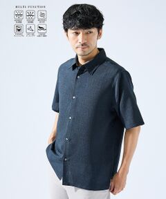 ABAHOUSE / アバハウス シャツ・ブラウス | 【セットアップ対応】吸水速乾 リネンライク 半袖シャツ