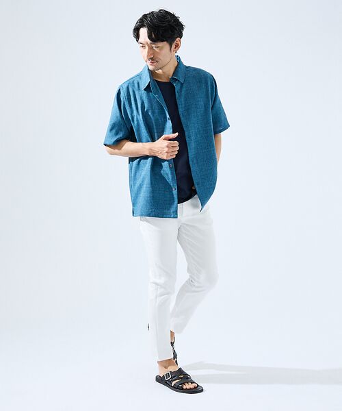 ABAHOUSE / アバハウス シャツ・ブラウス | 【セットアップ対応】吸水速乾 リネンライク 半袖シャツ | 詳細19