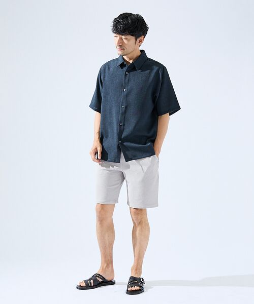 ABAHOUSE / アバハウス シャツ・ブラウス | 【セットアップ対応】吸水速乾 リネンライク 半袖シャツ | 詳細18