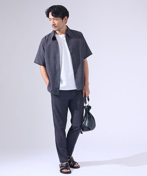 ABAHOUSE / アバハウス シャツ・ブラウス | 【セットアップ対応】吸水速乾 リネンライク 半袖シャツ | 詳細21
