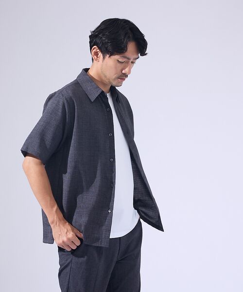 ABAHOUSE / アバハウス シャツ・ブラウス | 【セットアップ対応】吸水速乾 リネンライク 半袖シャツ | 詳細23