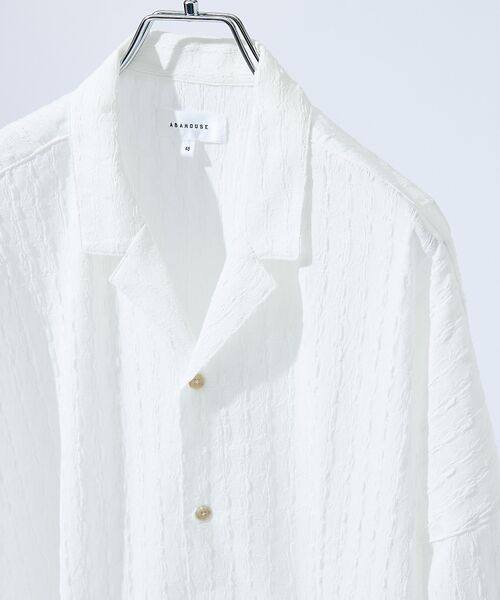 ABAHOUSE / アバハウス シャツ・ブラウス | 【セットアップ対応】シャーリングケーブル オープンカラーシャツ/オーバーサイズ | 詳細2