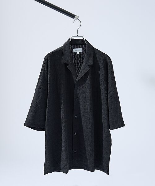 ABAHOUSE / アバハウス シャツ・ブラウス | 【セットアップ対応】シャーリングケーブル オープンカラーシャツ/オーバーサイズ | 詳細5