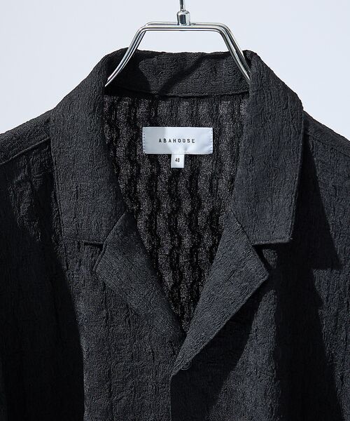 ABAHOUSE / アバハウス シャツ・ブラウス | 【セットアップ対応】シャーリングケーブル オープンカラーシャツ/オーバーサイズ | 詳細7