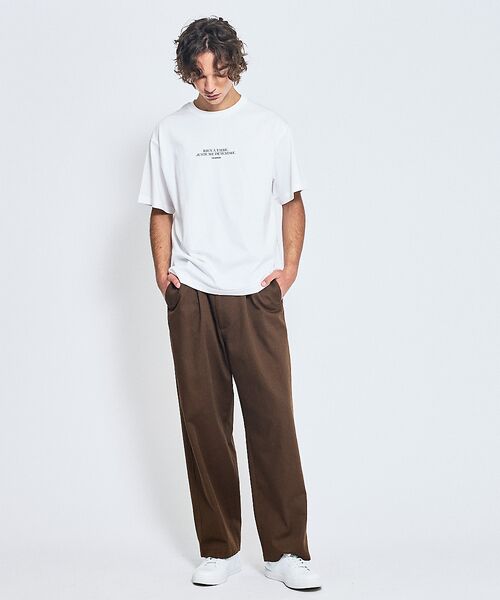 ABAHOUSE / アバハウス Tシャツ | ファインジャージー ロゴTシャツ / 半袖Tシャツ | 詳細1