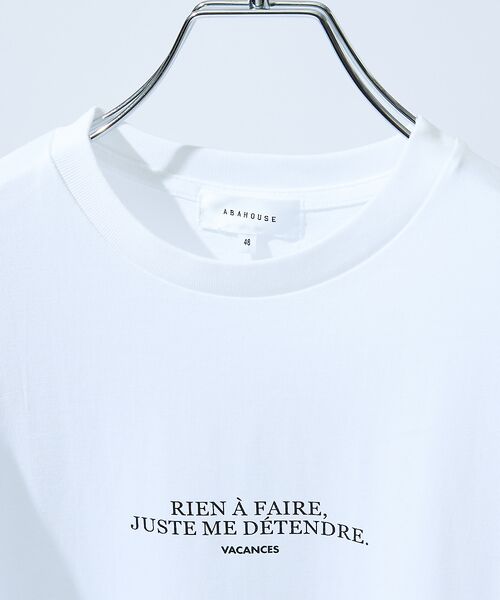 ABAHOUSE / アバハウス Tシャツ | ファインジャージー ロゴTシャツ / 半袖Tシャツ | 詳細4