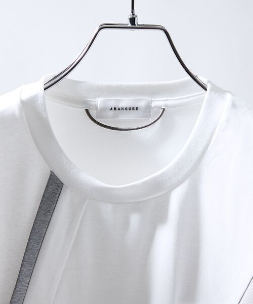 ABAHOUSE / アバハウス Tシャツ | コンビネーション ライン ポンチ 半袖Tシャツ | 詳細2