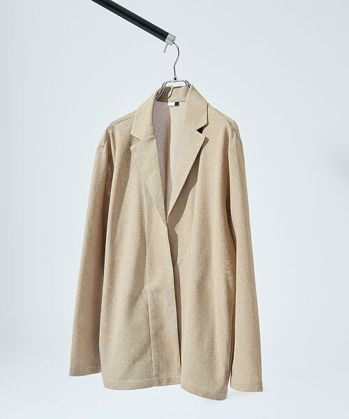 ABAHOUSE / アバハウス カーディガン・ボレロ | 【シアー素材】SHARIR JERSEY ラペル カーディガン / 吸水速乾 軽 | 詳細1