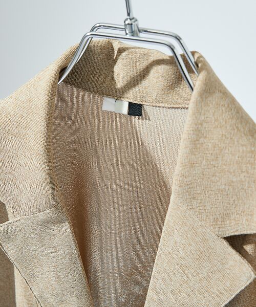 ABAHOUSE / アバハウス カーディガン・ボレロ | 【シアー素材】SHARIR JERSEY ラペル カーディガン / 吸水速乾 軽 | 詳細3