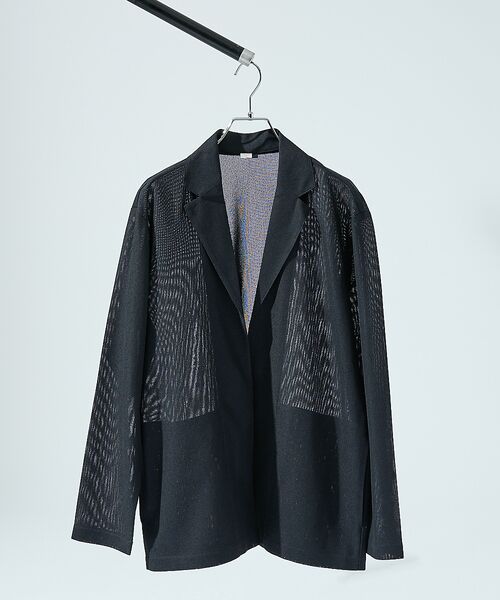 ABAHOUSE / アバハウス カーディガン・ボレロ | 【シアー素材】SHARIR JERSEY ラペル カーディガン / 吸水速乾 軽 | 詳細13