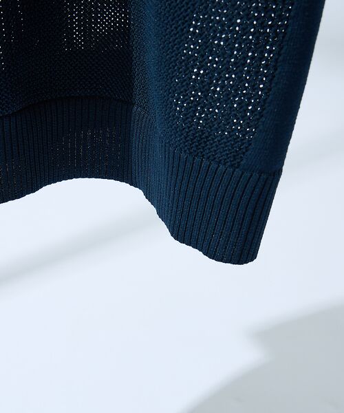 ABAHOUSE / アバハウス ポロシャツ | スキッパー メッシュニット ポロシャツ | 詳細14