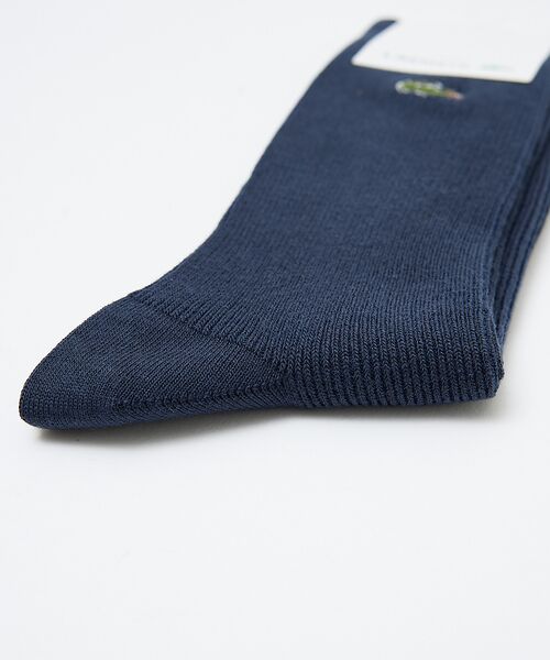 ABAHOUSE / アバハウス ソックス | 【LACOSTE / ラコステ】クロックエンブレム1×1リブニットソックス | 詳細6