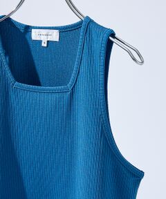 ABAHOUSE / アバハウス キャミソール・チューブトップ | 【スクエアネック】ストレッチ テレコ タンクトップ