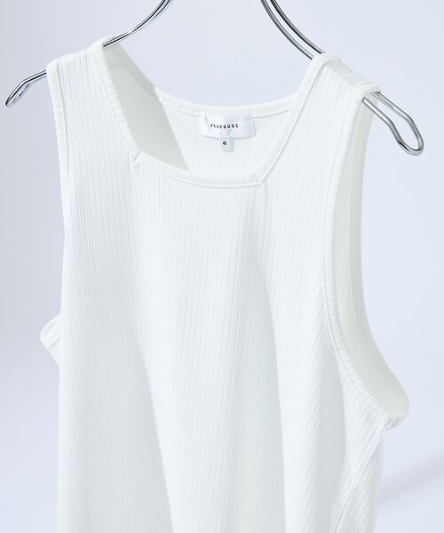 ABAHOUSE / アバハウス キャミソール・チューブトップ | 【スクエアネック】ストレッチ テレコ タンクトップ | 詳細4