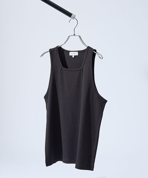 ABAHOUSE / アバハウス キャミソール・チューブトップ | 【スクエアネック】ストレッチ テレコ タンクトップ | 詳細8