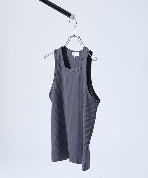 ABAHOUSE / アバハウス キャミソール・チューブトップ | 【スクエアネック】ストレッチ テレコ タンクトップ | 詳細9
