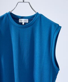 ABAHOUSE / アバハウス キャミソール・チューブトップ | 【ストレッチテレコ】ノースリーブ クルーネック Tシャツ / タンクトップ