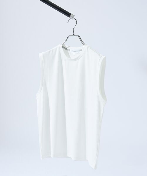 ABAHOUSE / アバハウス キャミソール・チューブトップ | 【ストレッチテレコ】ノースリーブ クルーネック Tシャツ / タンクトップ | 詳細3