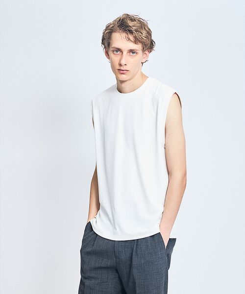 ABAHOUSE / アバハウス キャミソール・チューブトップ | 【ストレッチテレコ】ノースリーブ クルーネック Tシャツ / タンクトップ | 詳細5