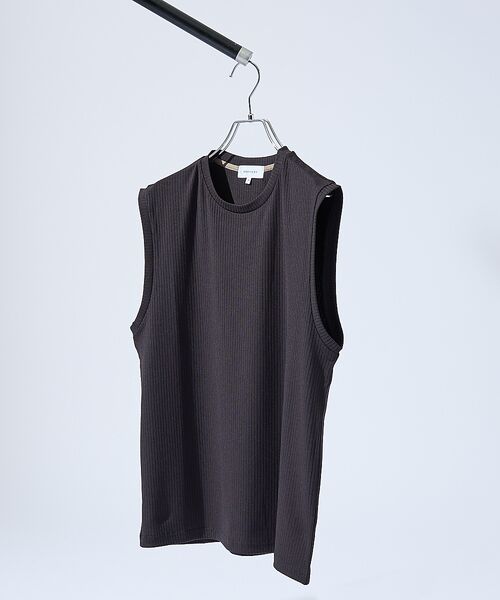 ABAHOUSE / アバハウス キャミソール・チューブトップ | 【ストレッチテレコ】ノースリーブ クルーネック Tシャツ / タンクトップ | 詳細8