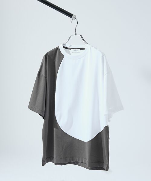ABAHOUSE / アバハウス Tシャツ | ウズマキ バイカラー 半袖Tシャツ / オーバーサイズ | 詳細2