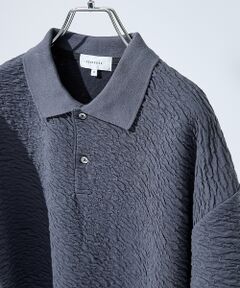 ABAHOUSE / アバハウス ポロシャツ | 【セットアップ対応】ウェーブリンクル　フクレジャガード ポロシャツ/ オーバーサ