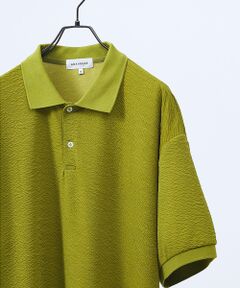 ABAHOUSE / アバハウス ポロシャツ | ウェーブリンクル　フクレジャガード ポロシャツ/ オーバーサイズ/ ストレッチ【