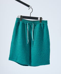 ABAHOUSE / アバハウス ショート・ハーフ・半端丈パンツ | 【セットアップ対応】ウェーブリンクル　フクレジャガード ショートパンツ/ オーバ
